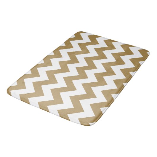 Teak Neutrale Chevrons Badmat (Gekanteld)