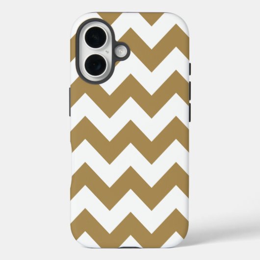 Teak Neutrale Chevrons Case-Mate iPhone Case (Achterkant)