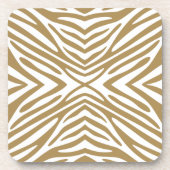 Teak Neutrale Zebra Bier Onderzetter (Voorkant)