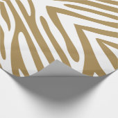 Teak Neutrale Zebra Cadeaupapier (Hoek)