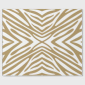 Teak Neutrale Zebra Cadeaupapier (Vlak)