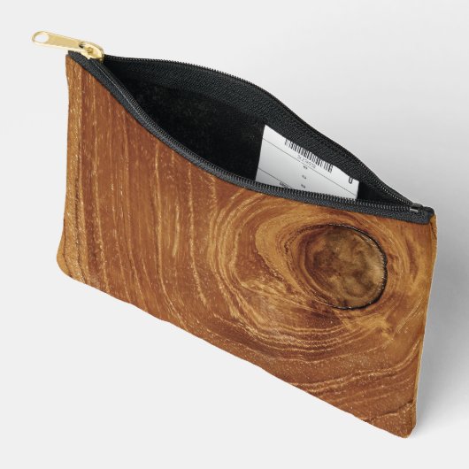 Teak Rustieke Houtstructuur Bruin Natuur Patroon F Etui (Open)
