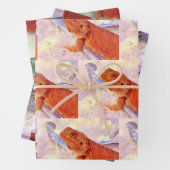 Teak the Bearded Dragon - 3 Pose Set Inpakpapier Vel (In situ)