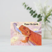 Teak the Bearded Dragon Christmas Briefkaart (Staand voorkant)