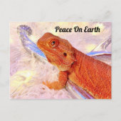 Teak the Bearded Dragon Christmas Briefkaart (Voorkant)