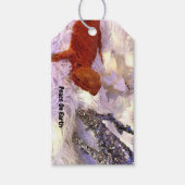 Teak The Bearded Dragon en Herten Kerstmis Cadeaulabel (Voorkant)