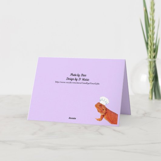 Teak the Beardie wenst je een fijne verjaardag Kaart (Achterkant)