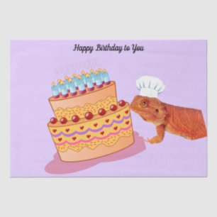 Teak the Birthday Beardie (Bearded Dragon) Tissuepapier