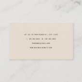 Teak Wood Grain Foto minimalistisch binnenontwerp Visitekaartje (Achterkant)