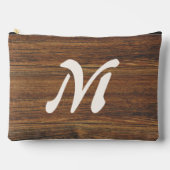 Teak Wood Grain met monogram Etui (Voorkant)
