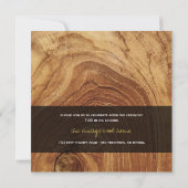 Teak Wood Grain Wooden Old Rustic Texture Wedding Kaart (Achterkant)