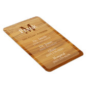 Teak Wood Look Important Phone Numbers Magneet (Rechterzijde)