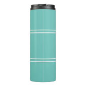 Teal Aangepaste Monogram Reizen Thermosbeker (Achterkant)