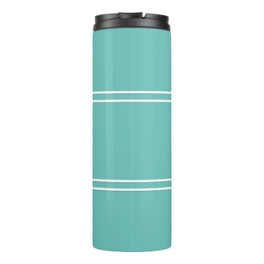 Teal Aangepaste Monogram Reizen Thermosbeker (Achterkant)