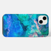 Teal Abalone Schelp Schildering iPhone Hoesje (Achterkant horizontaal)