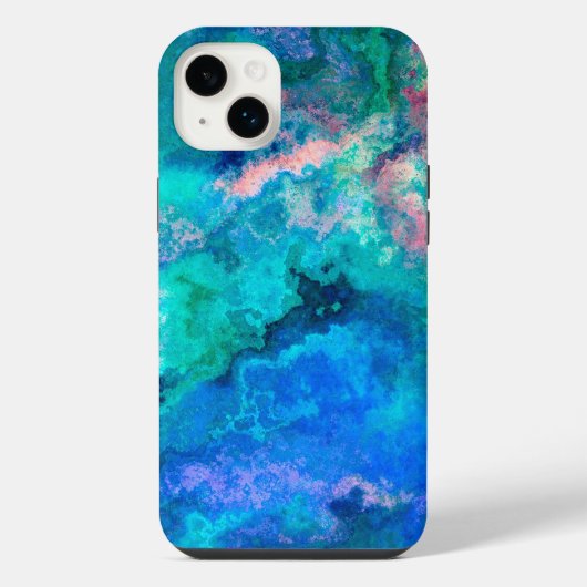 Teal Abalone Schelp Schildering iPhone Hoesje (Achterkant)