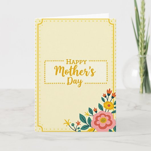 Teal Accent Moeders Kaart (Voorkant)