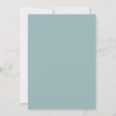 Teal Amethyst Loofwerk Eucalyptus Bruiloft Kaart (Achterkant)
