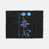 Teal &amp; Purple Semicolon Suicide Prevention Awa Fleece Deken (Voorkant (Horizontaal))