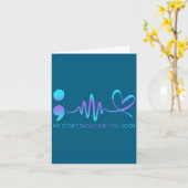 Teal &amp; Purple Semicolon Suicide Prevention Awa Kaart (Gele Bloem)