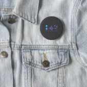 Teal &amp; Purple Semicolon Suicide Prevention Awa Ronde Button 5,7 Cm (In situ)