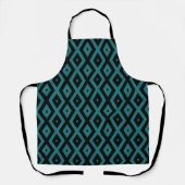 Teal and black diamond pattern schort (Voorkant)