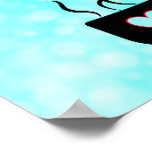 Teal and Black Wake Sign for Kitchen Poster (Hoek)