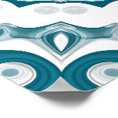 Teal and Cream Radiant Mandala Design Poster (Hoek)