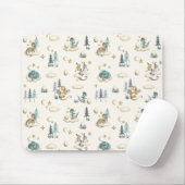Teal and Gold Dragons Mouse Pad Muismat (Met muis)
