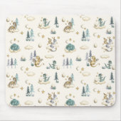 Teal and Gold Dragons Mouse Pad Muismat (Voorkant)