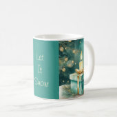 Teal and Golden Candle with Gift Box Koffiemok (Voorkant rechts)