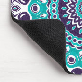 Teal and Indigo Mandala Design Muismat (Hoek)