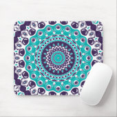 Teal and Indigo Mandala Design Muismat (Met muis)