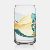 Teal and Orange Game day Blikvorm Glas (Voorkant)