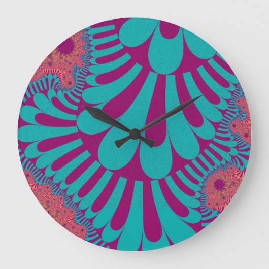 Teal and Orange Loop Grote Klok (Voorkant)