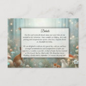 Teal and Peach Enchanted Forest Wedding Informatiekaartje (Voorkant)