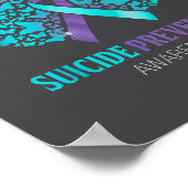 Teal And Purple Butterfly Suicide Prevention Aware Poster (Hoek)