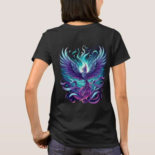 Teal and Purple Phoenix Shirt – Symbol of ST-Shirt (Achterkant)