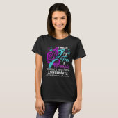 Teal And Purple Ribbon Suicide Prevention Awarenes T-shirt (Voorkant volledig)