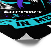 Teal And Purple Suicide Awareness Ribbon In Memory Poster (Hoek)