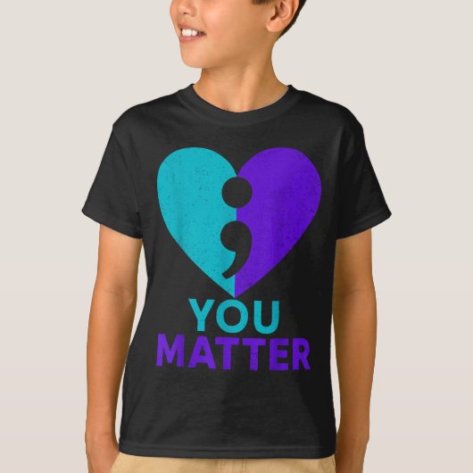 Teal And Purple Suicide Awareness Shirt You Semico (Voorkant)