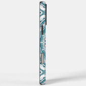 Teal and Tan Modern Mandala Design Case-Mate iPhone Case (Achterkant / Rechts)