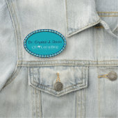 Teal and Teal Bling NAME TAG (In situ)
