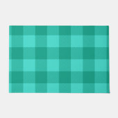 Teal And Turquoise Gingham Plaid Design  Deurmat (Voorkant)