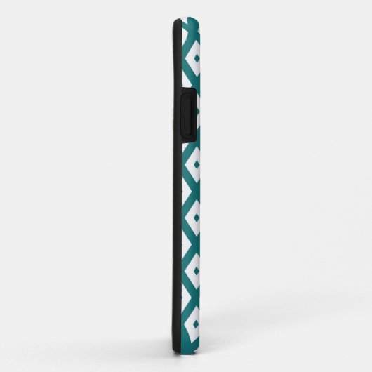 Teal and white diamond pattern Case-Mate iPhone case (Achterkant/rechts)
