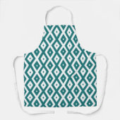 Teal and white diamond pattern schort (Voorkant)