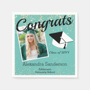 Teal Aqua Foto afstudeerklas 2022  Servet