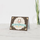 Teal Aqua Hoefijzer Western Trouw Dank Je Bedankkaart (Voorkant)