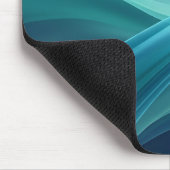 Teal Aqua Stromend Lint Muismat (Hoek)