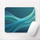 Teal Aqua Stromend Lint Muismat (Met muis)